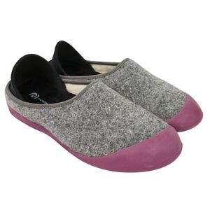 Mahabis W 8.5-9 M 7-7.5 Gray Purple Classic Slipper Cozy Warm Casual House Shoe